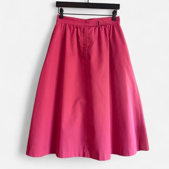 American Vintage Dresses & Skirts - Prophecy Midi Skirt 70s 80s‎ Pink Vintage A-Line Women M Preppy Retro Spring